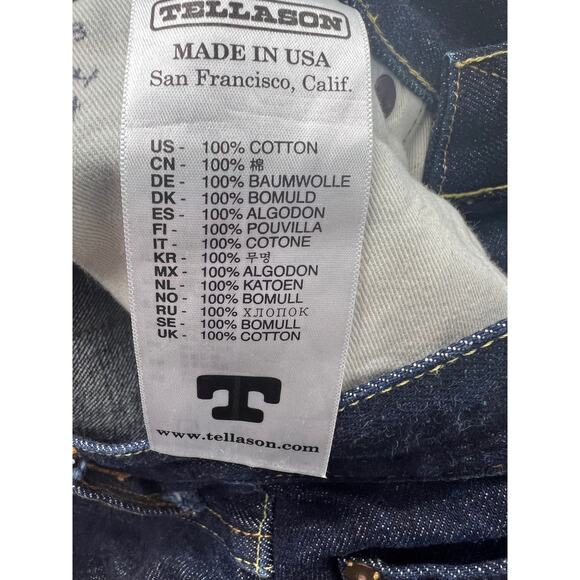 Tellason 30x30 Sheffield Slim Tapered White Oak Cone Selvedge Made in USA - Picture 6 of 8